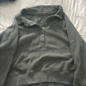 Aerie Sage Crop Sweatshirt